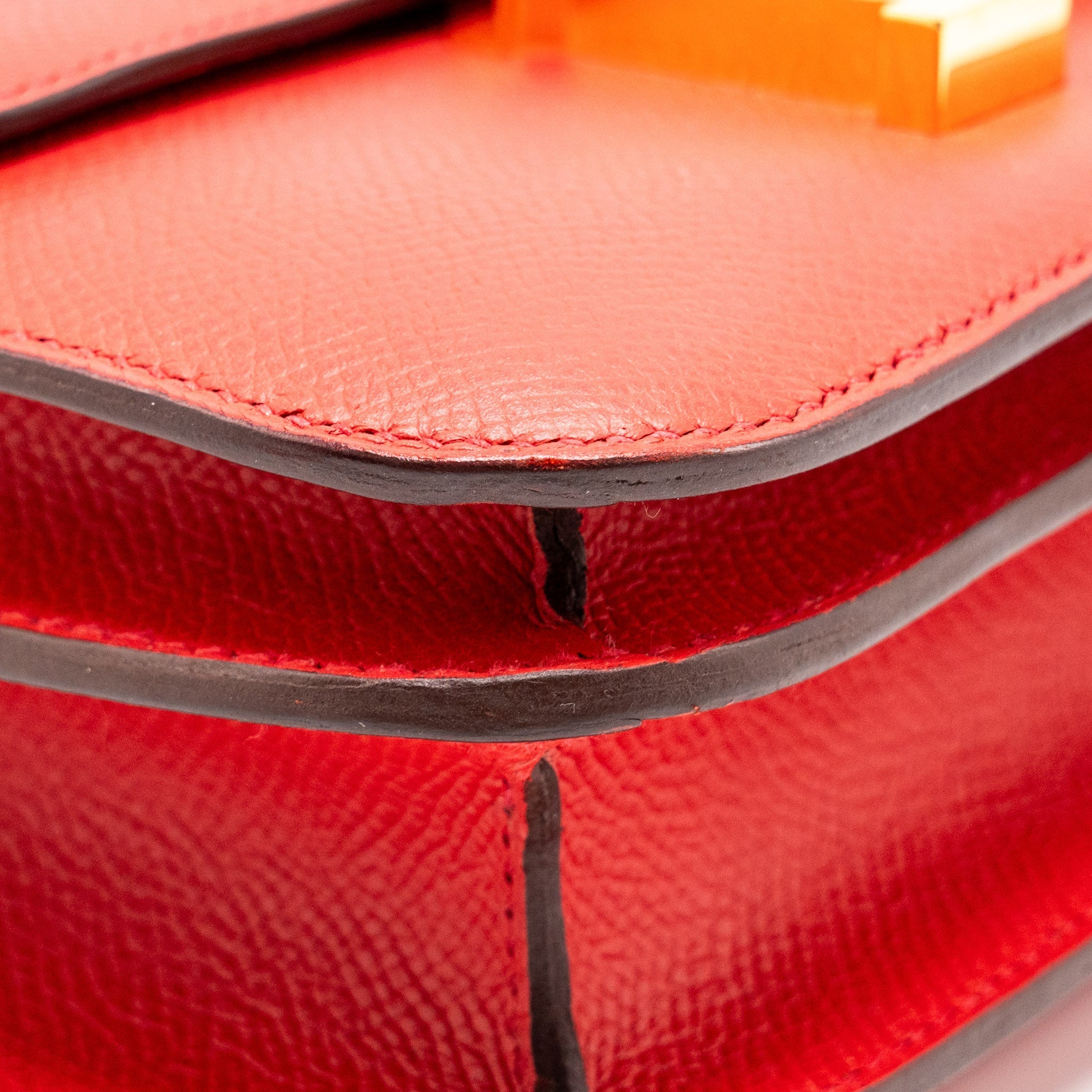 HERMES MINI CONSTANCE EPSOM Q5 ROUGE CASAQUE GHW