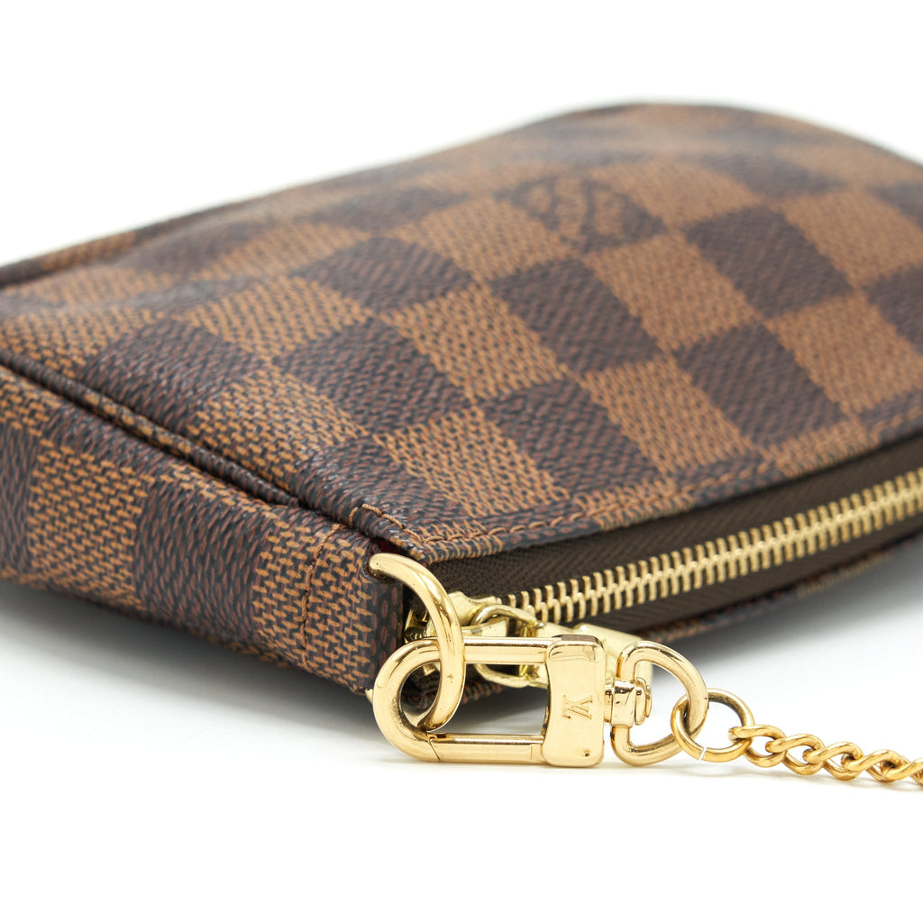 LOUIS VUITTON MINI POCHETTE ACCESSORIES DAMIER EBENE CANVAS GHW