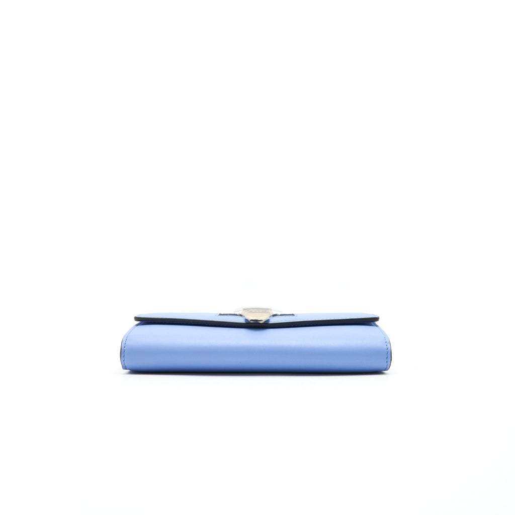GUCCI SYLVIE LEATHER CONTINENTAL LONG WALLET IN BLUE