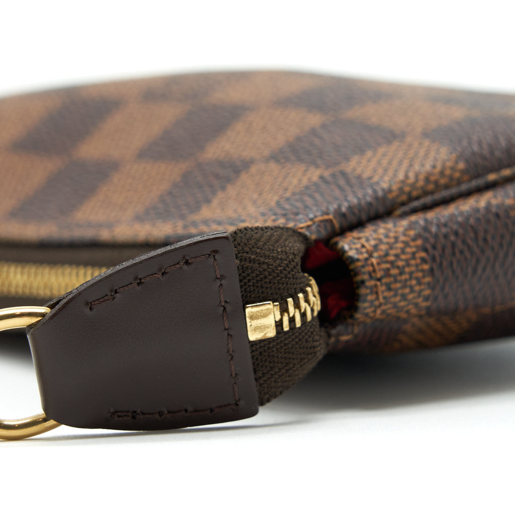LOUIS VUITTON MINI POCHETTE ACCESSORIES DAMIER EBENE CANVAS GHW