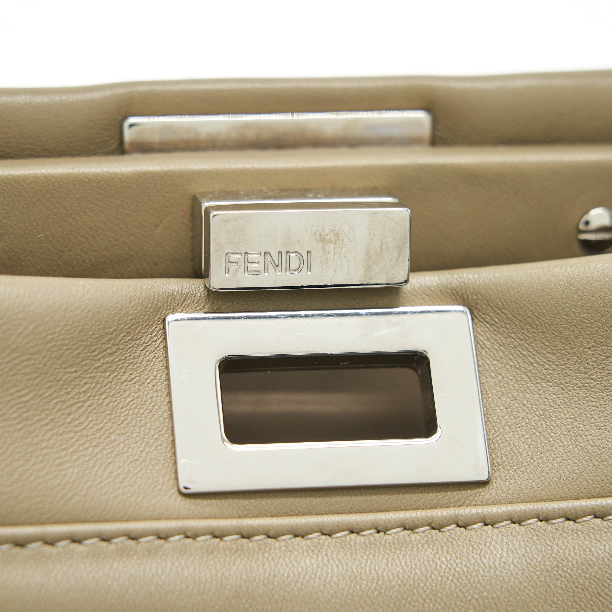 FENDI MINI PEEKABOO LIGHT GREY SHW