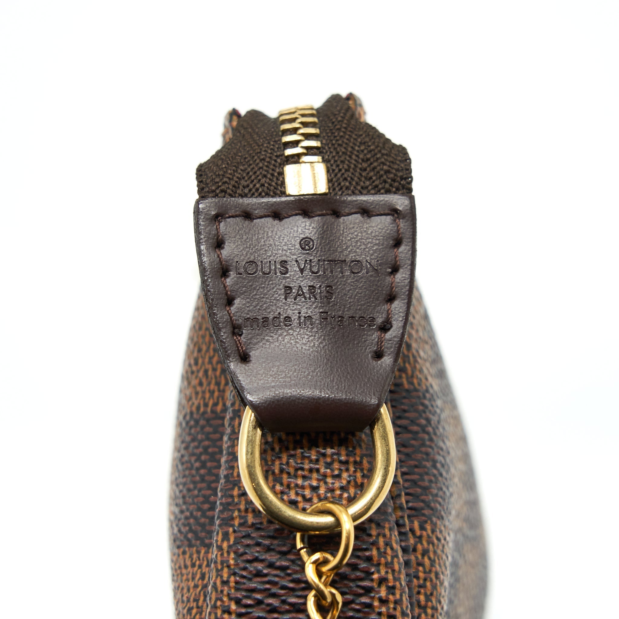 LOUIS VUITTON MINI POCHETTE ACCESSORIES DAMIER EBENE CANVAS GHW