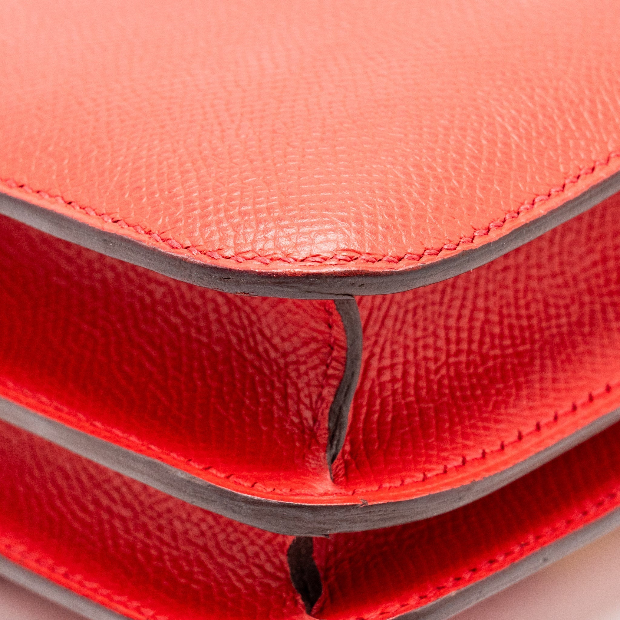 HERMES MINI CONSTANCE EPSOM Q5 ROUGE CASAQUE GHW