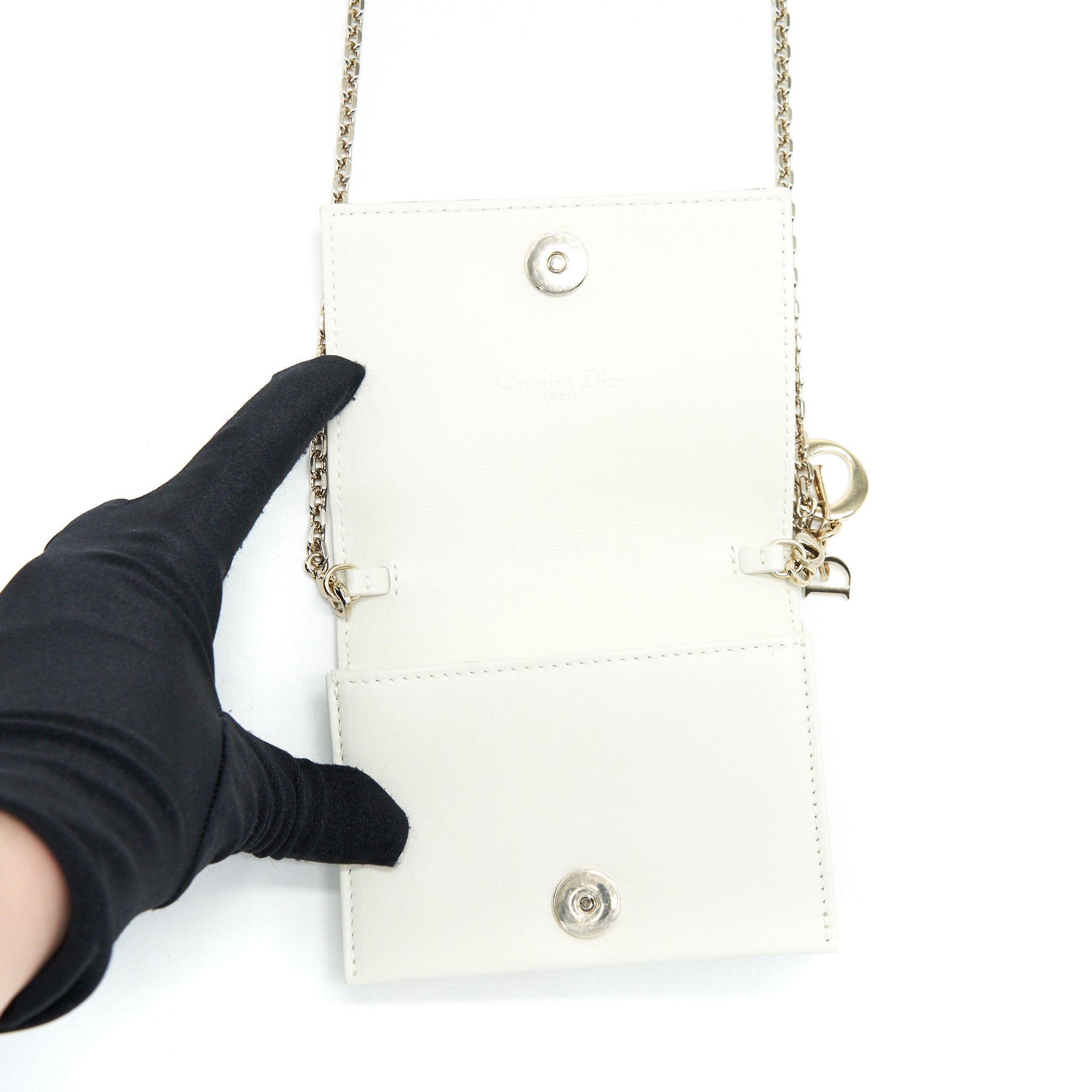 DIOR CARD HOLDER WITH CHAINS LGHW