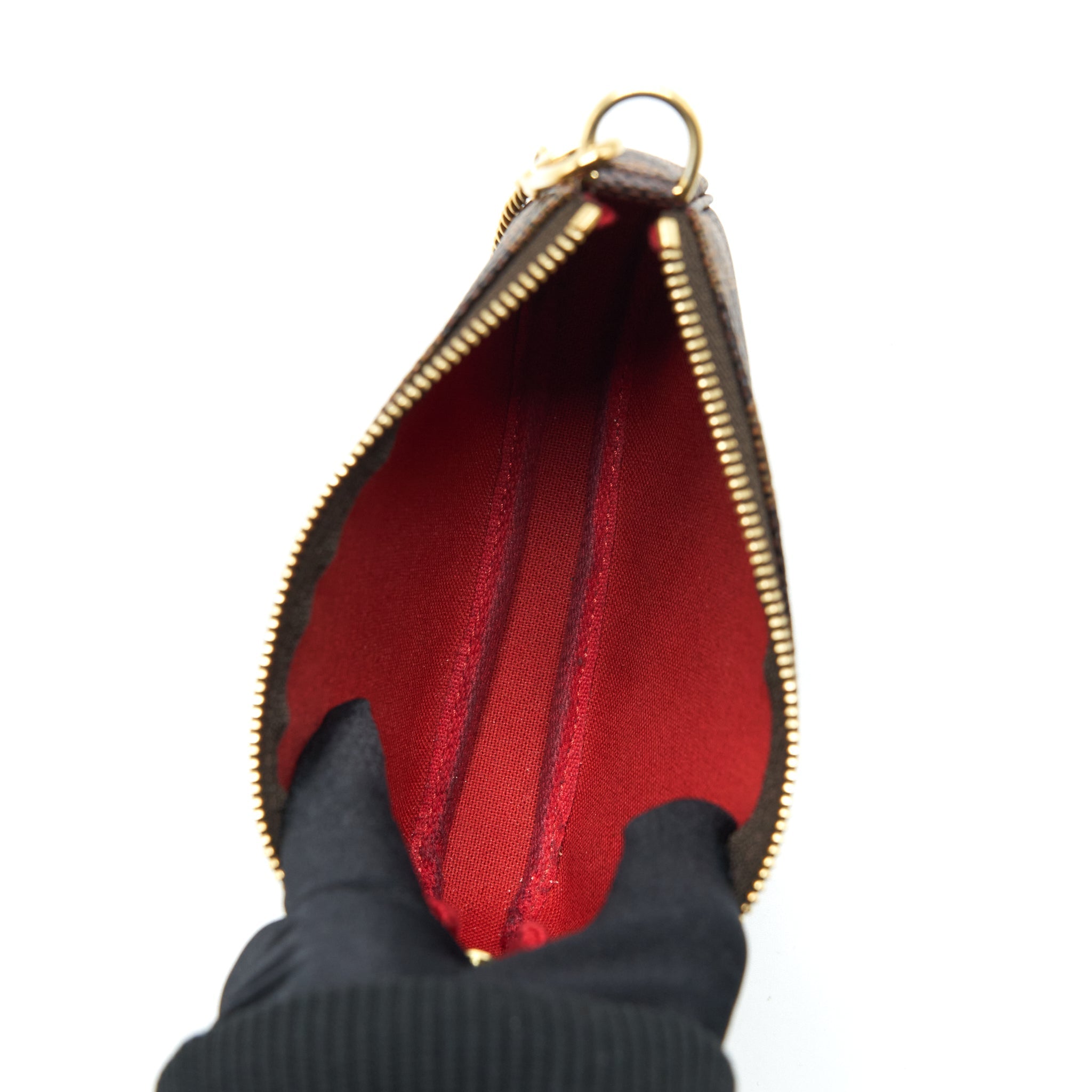 LOUIS VUITTON MINI POCHETTE ACCESSORIES DAMIER EBENE CANVAS GHW