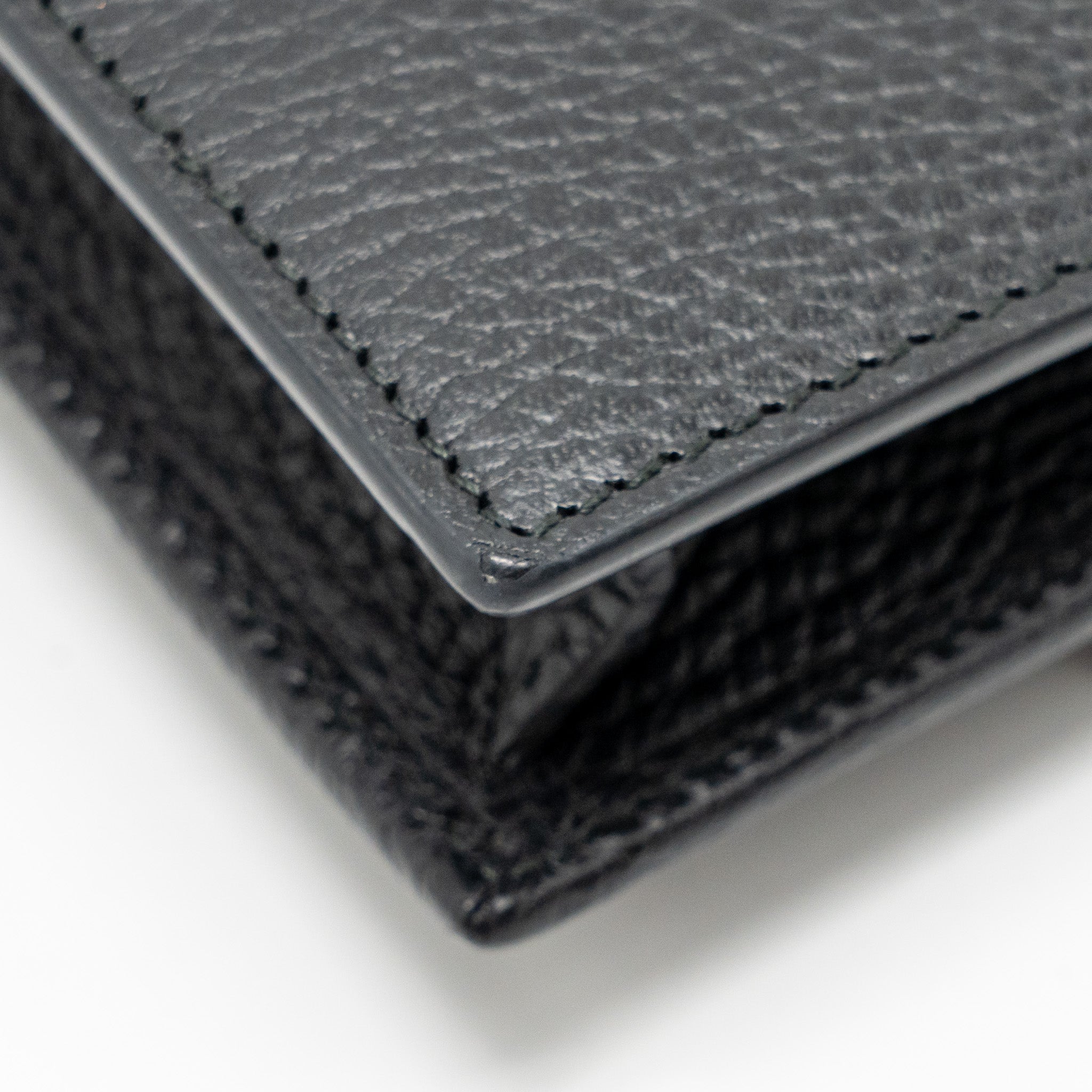 GUCCI INTERLOCKING CHAIN WALLET CALFSKIN BLACK GHW