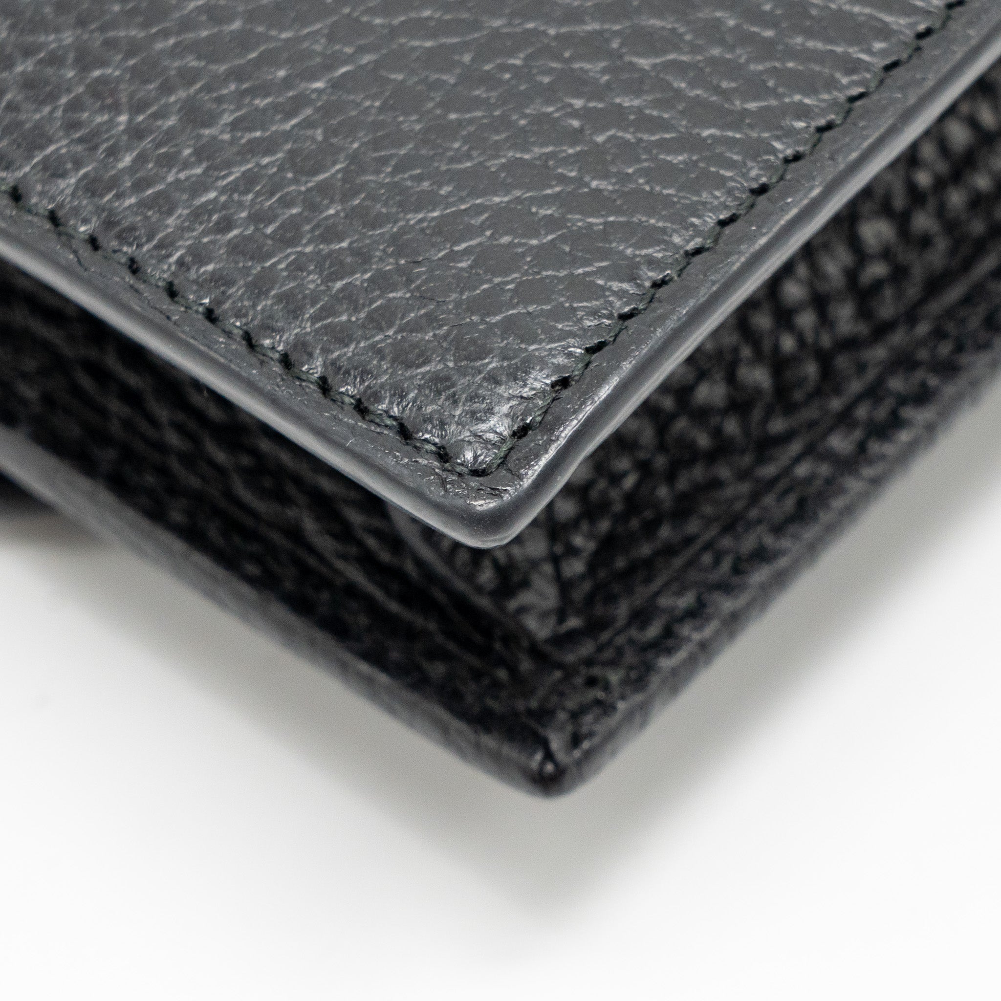 GUCCI INTERLOCKING CHAIN WALLET CALFSKIN BLACK GHW