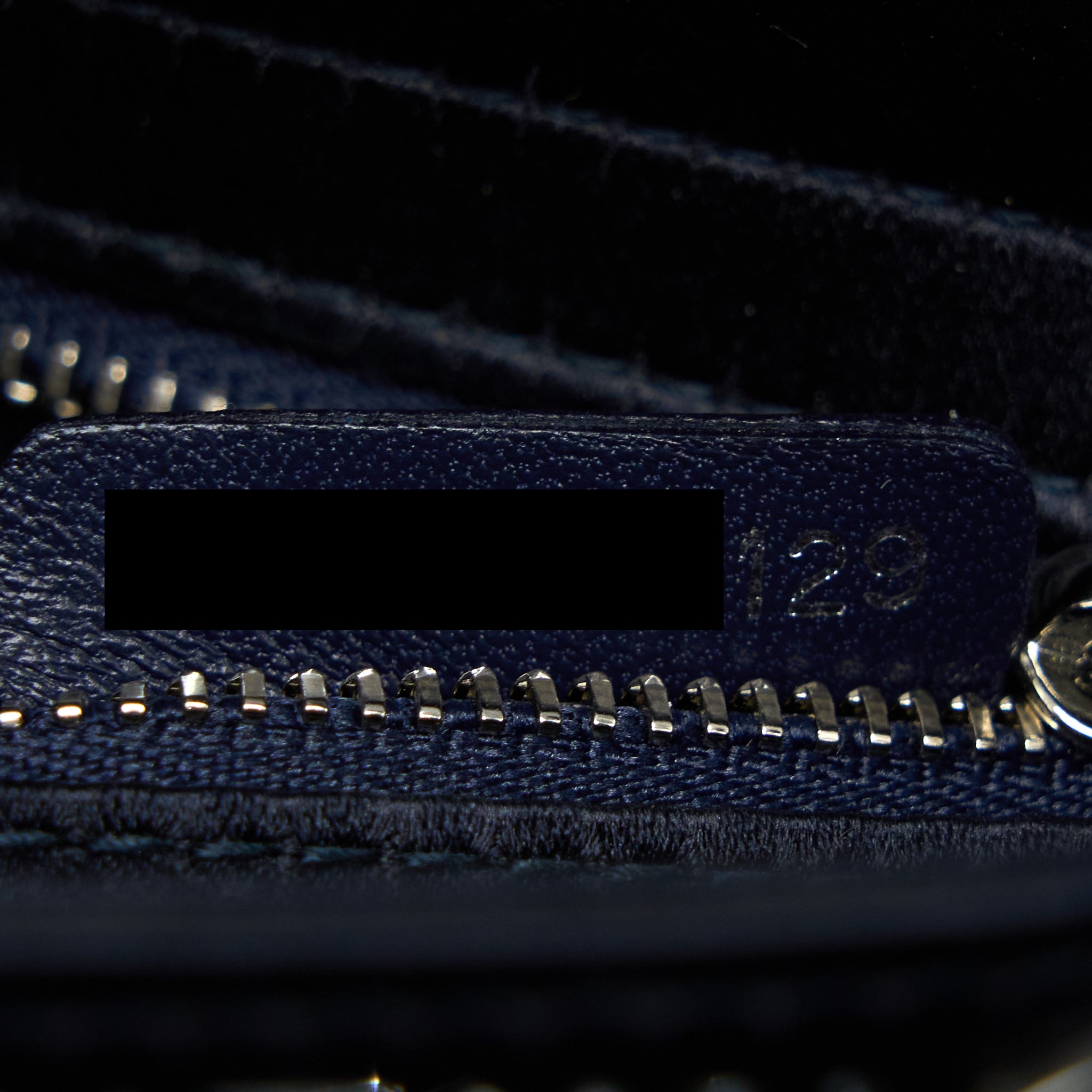 DIOR MINI LADY DIOR STAIN CRYSTAL CANNAGE DARK BLUE SHW
