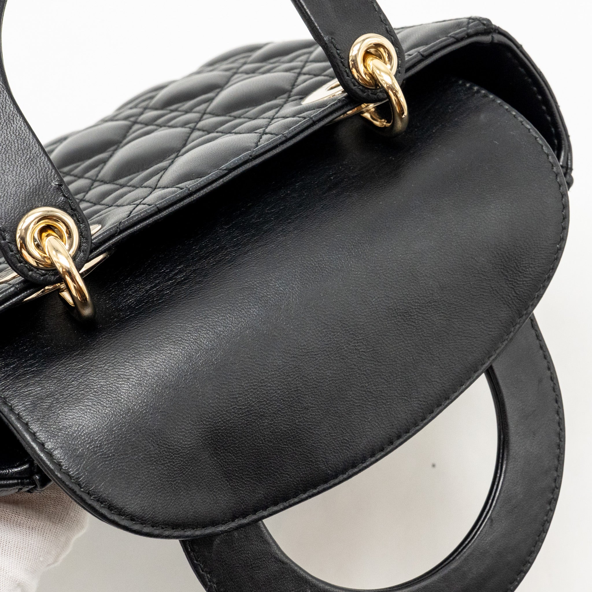 DIOR MY ABC SMALL LADY DIOR LAMBSKIN BLACK LGHW