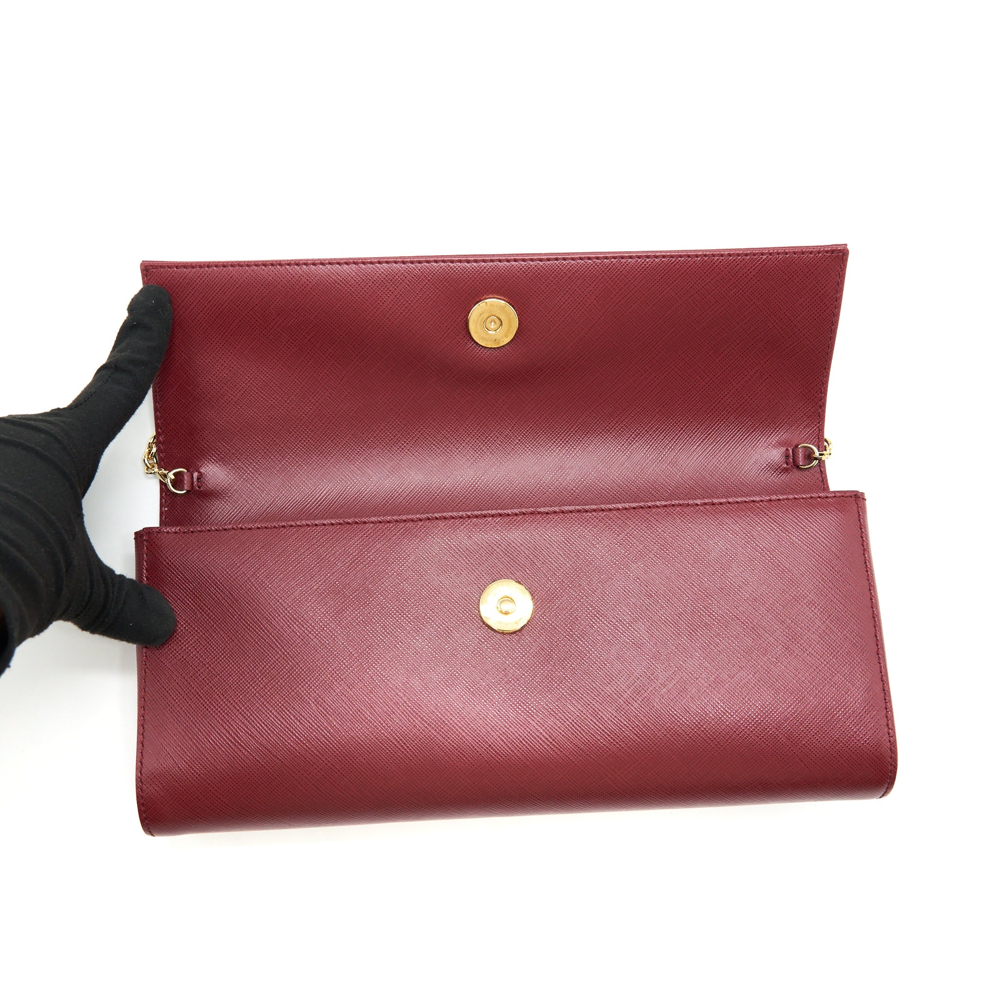 SALVATORE FERRAGAMO RIBBON SHOULDER BAG DARK RED LGHW