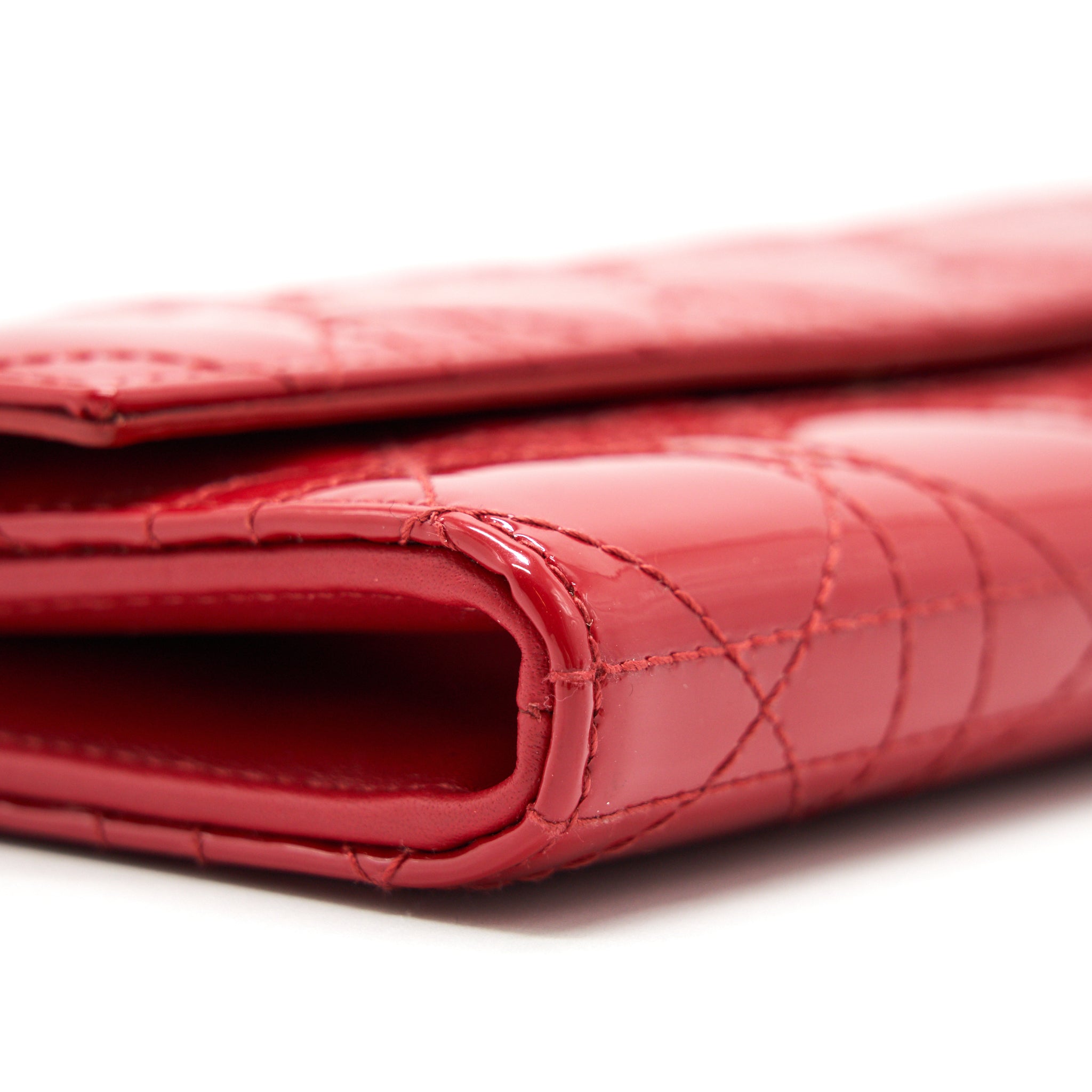 DIOR LADY DIOR WALLET ON CHAIN RED LGHW