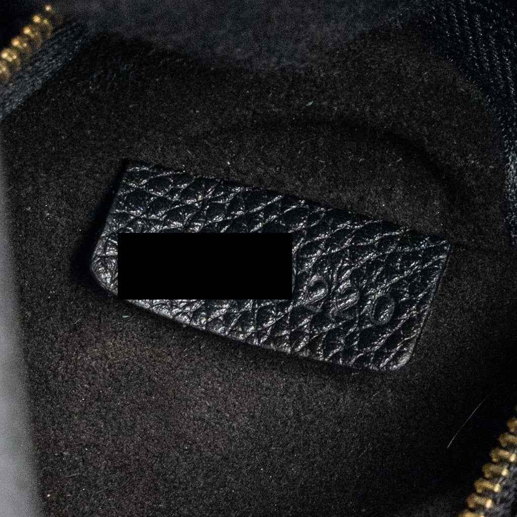 CELINE SANGLE BUCKET BAG GRAINED CALFSKIN BLACK GHW