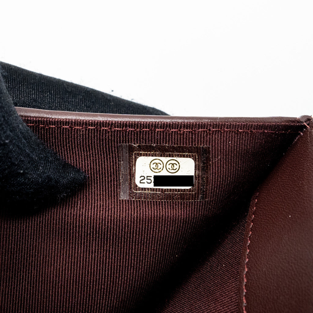 CHANEL LONG WALLET LAMBSKIN BLACK SHW
