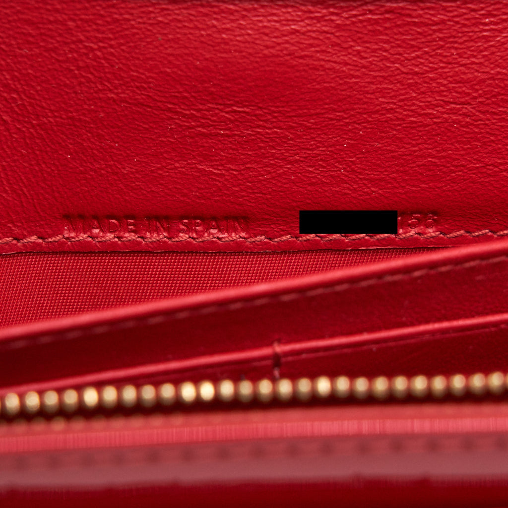 DIOR LADY DIOR WALLET ON CHAIN RED LGHW
