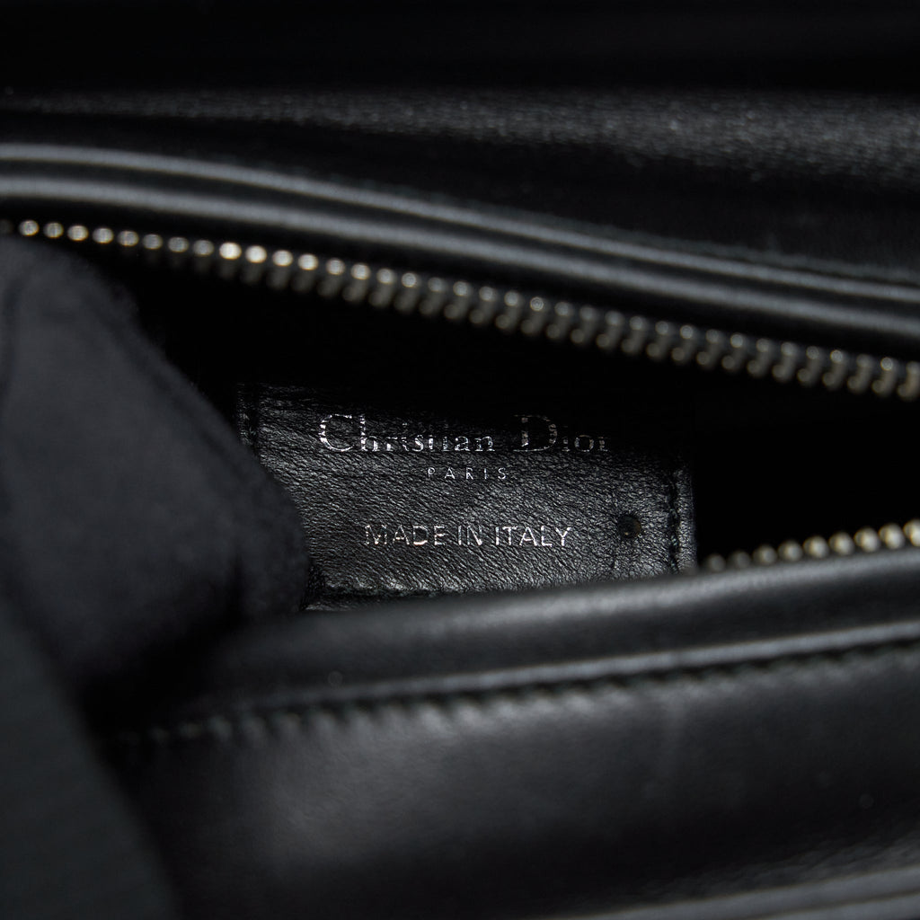 DIOR MEDIUM LADY DIOR LIMITED EDITION LAMBSKIN BLACK/MULTICOLOR SHW