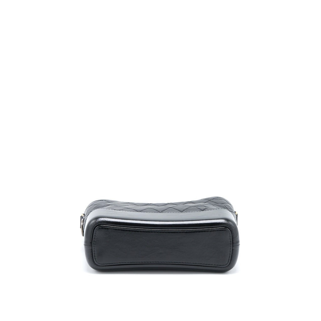 CHANEL LARGE GABRIELLE HOBO BAG AGED CALFSKIN BLACK MULTICOLOUR HARDWARE