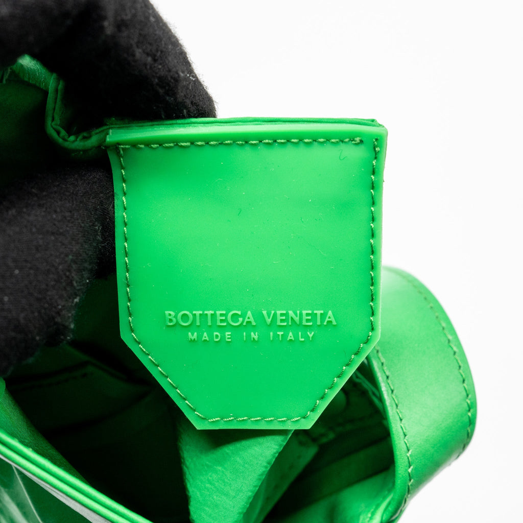 BOTTEGA VENETA INTRECCIO CASSETTE MINI BAG LAMBSKIN GREEN