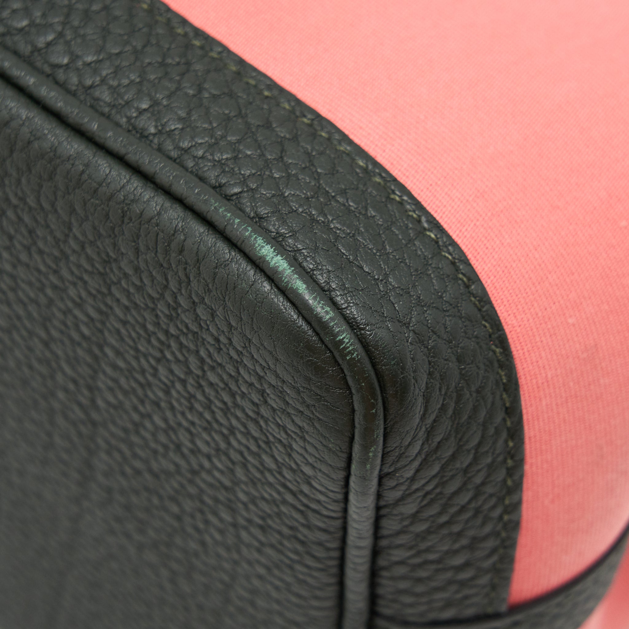 HERMES GARDEN PARTY 30 AZALEA PINK/ DARK GREEN