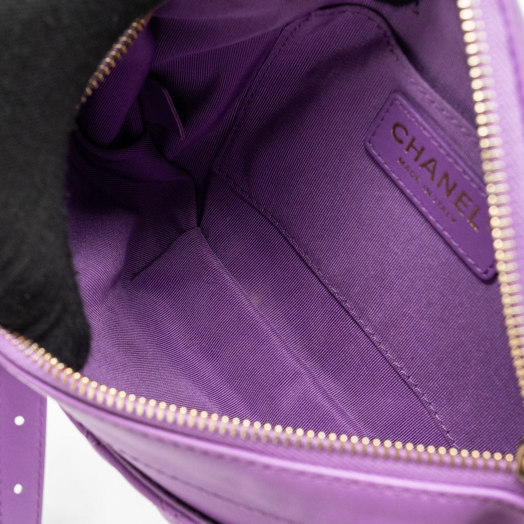 CHANEL BELT BAG LAMBSKIN PURPLE LGHW