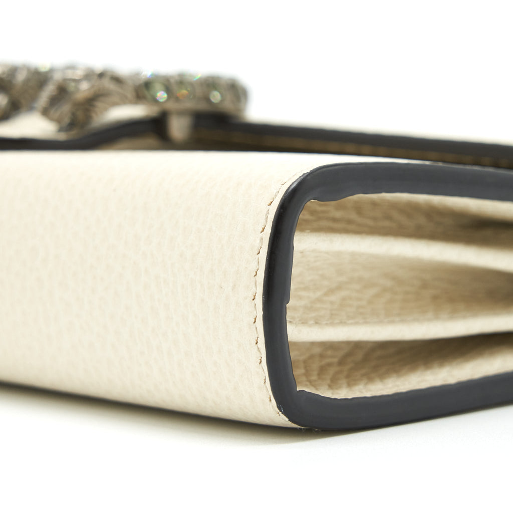GUCCI DIONYSUS CHAIN WALLET CALFSKIN CREAM SHW