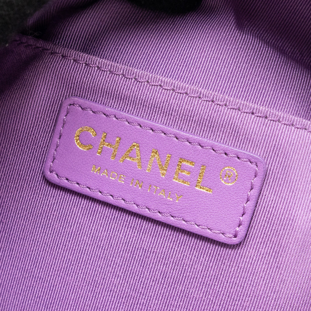 CHANEL BELT BAG LAMBSKIN PURPLE LGHW