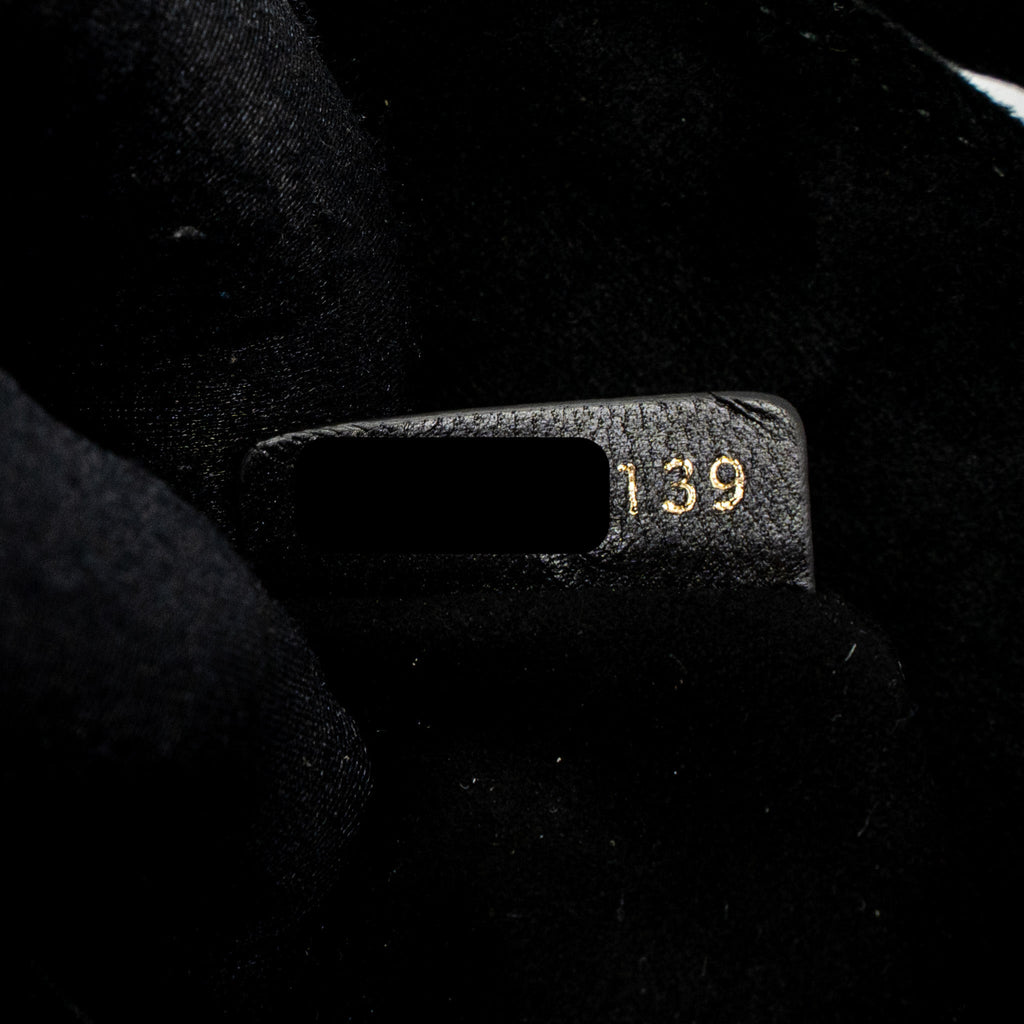DIOR MINI LADY DIOR VELVET BLACK LGHW
