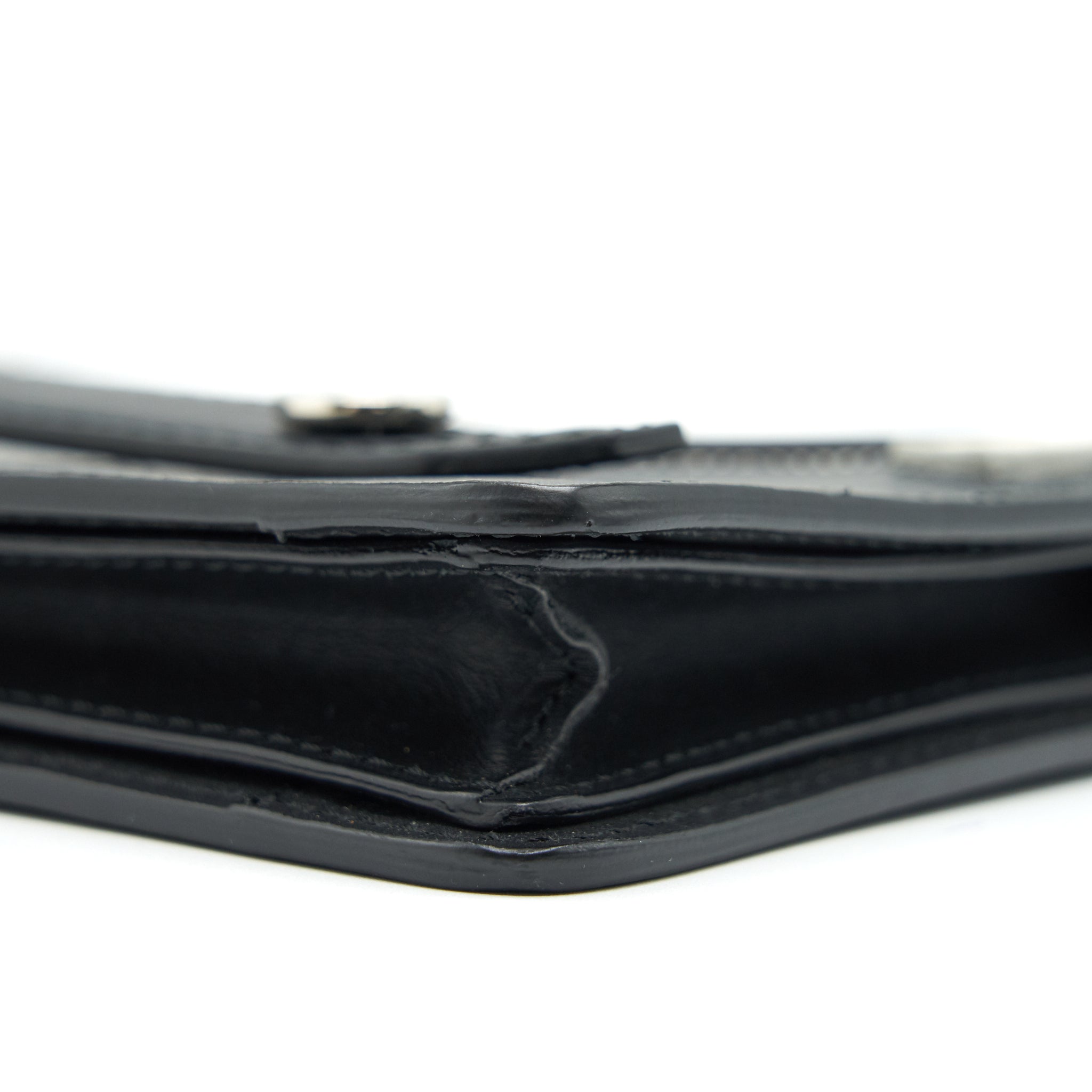 FENDI VOCABULARY 3D LOGO LEATHER POUCH WITH INITIAL