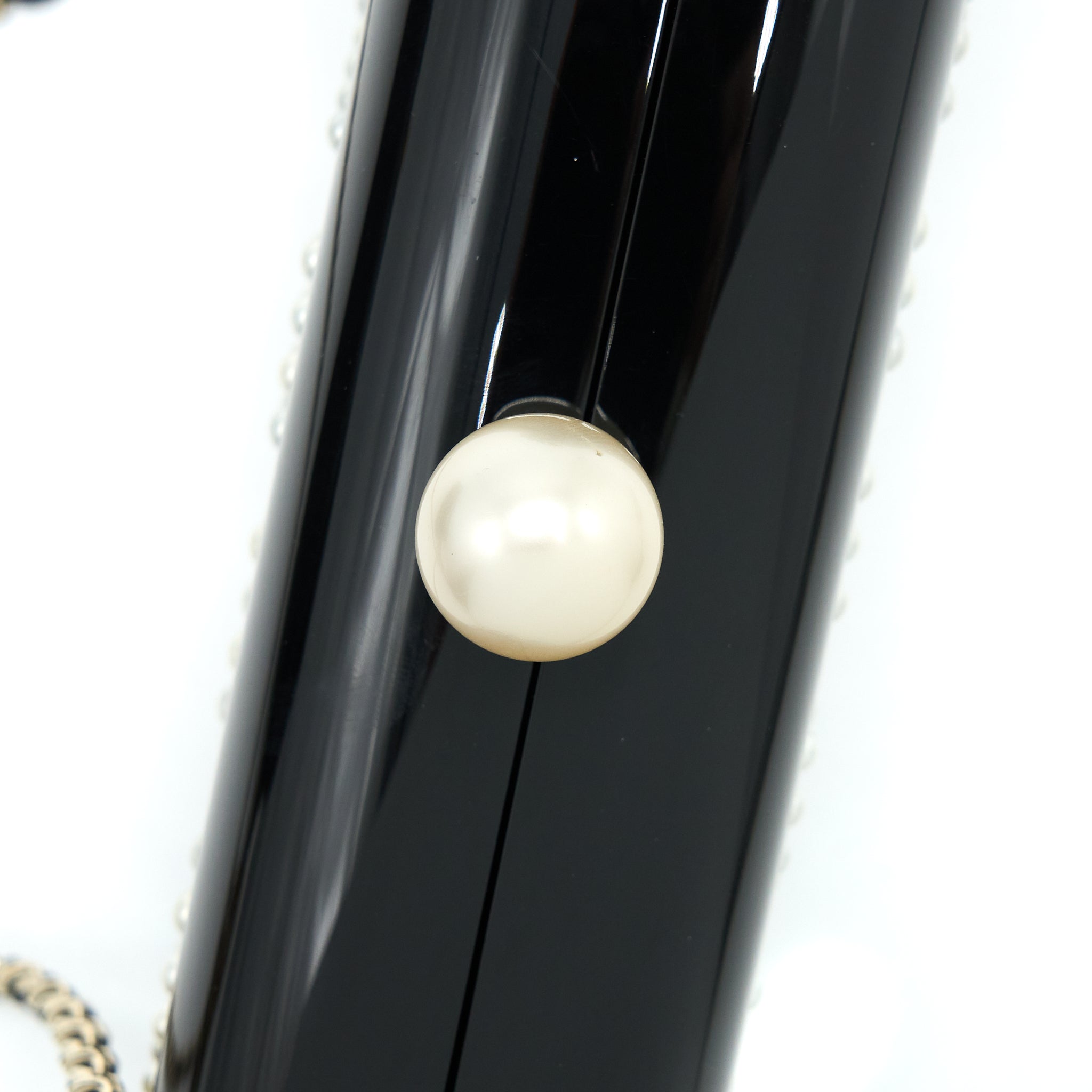 CHANEL VOTEZ COCO EVENING CLUTCH WITH CHAIN BLACK LGHW