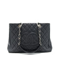 CHANEL GRAND SHOPPING TOTE CAVIAR BLACK SHW