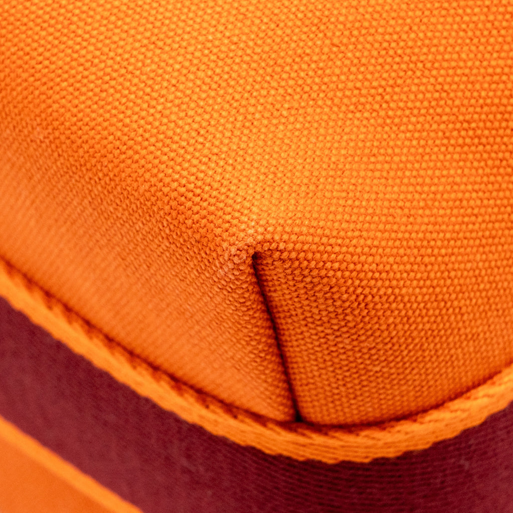 HERMES BRIDE-A-BRAC TRAVEL CASE, SMALL MODEL CANVAS ORANGE FEU SHW