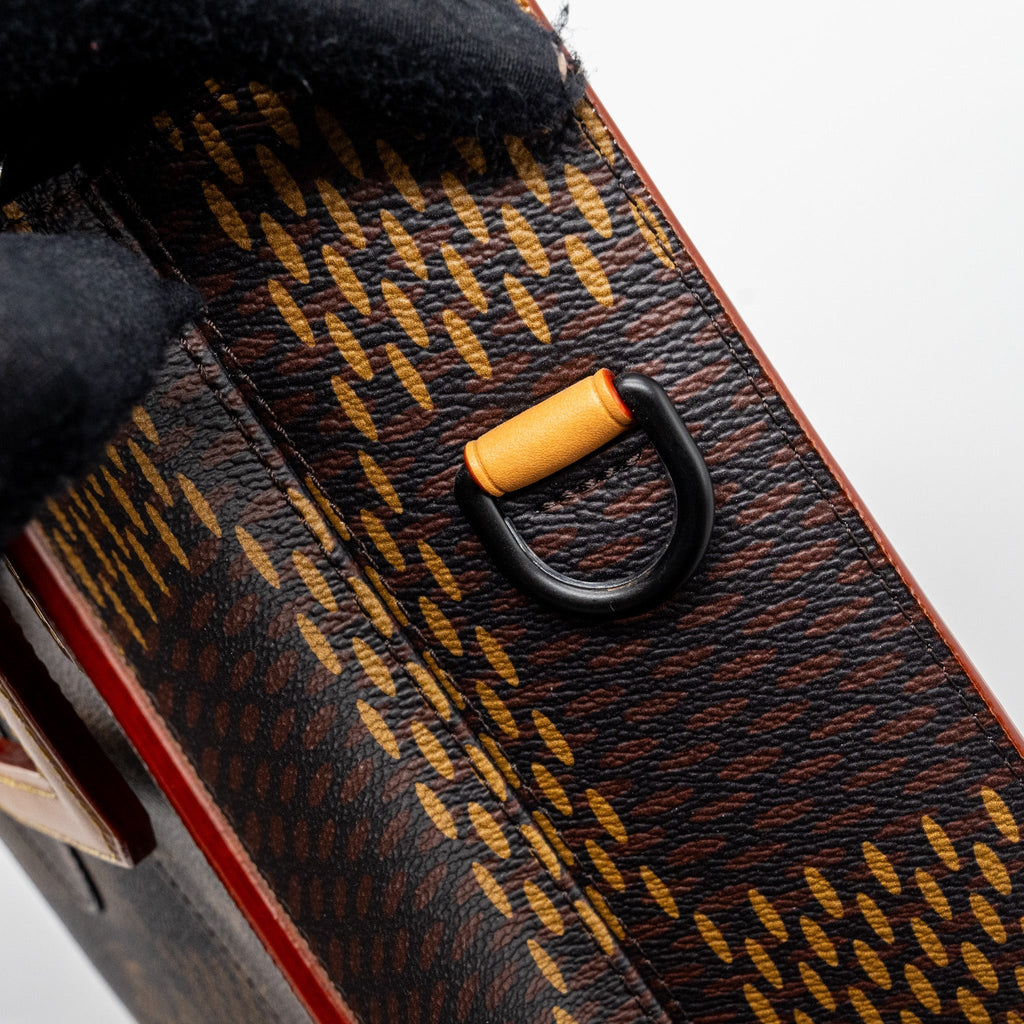 LOUIS VUITTON X NIGO GIANT TOTE DAMIER EBENE MONOGRAM CANVAS BROWN BLACK HARDWARE