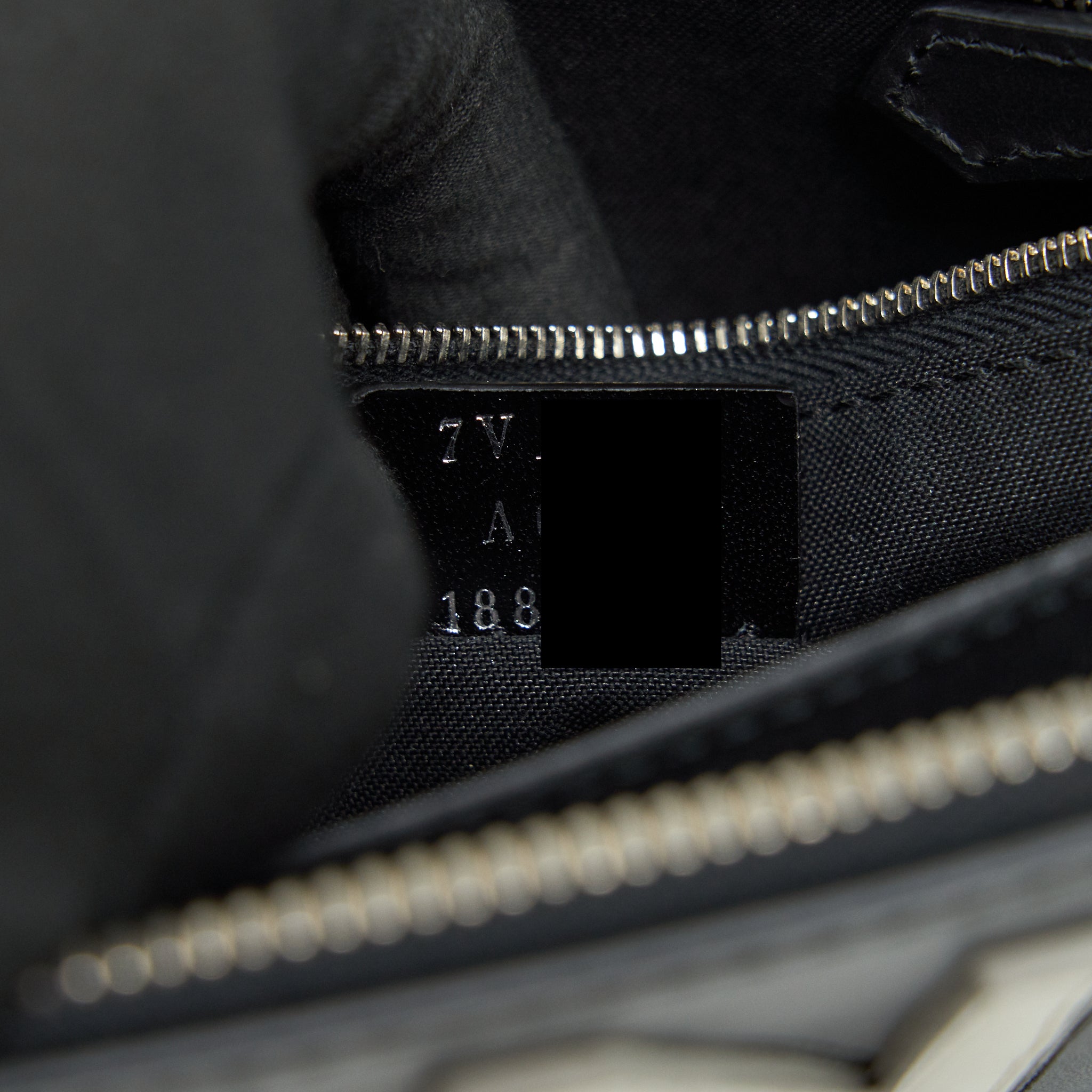 FENDI VOCABULARY 3D LOGO LEATHER POUCH WITH INITIAL