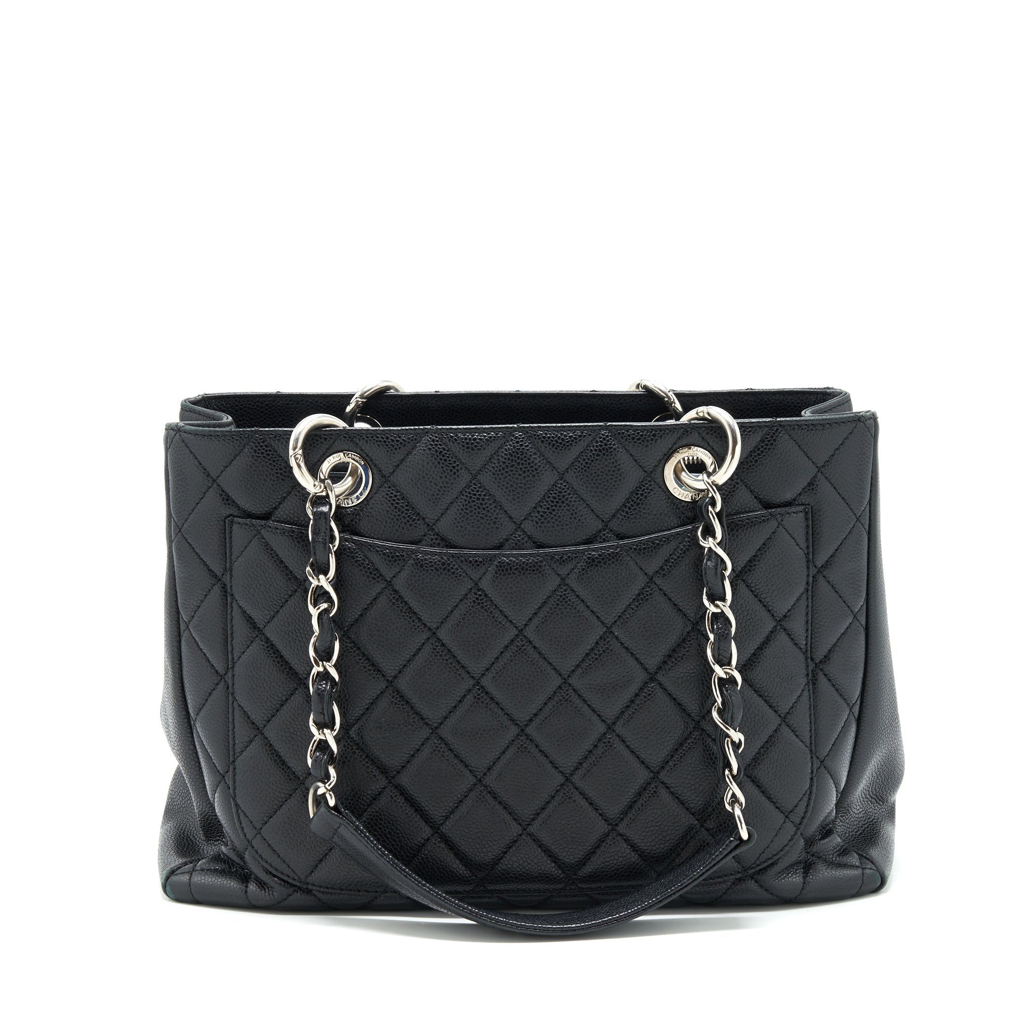CHANEL GRAND SHOPPING TOTE CAVIAR BLACK SHW