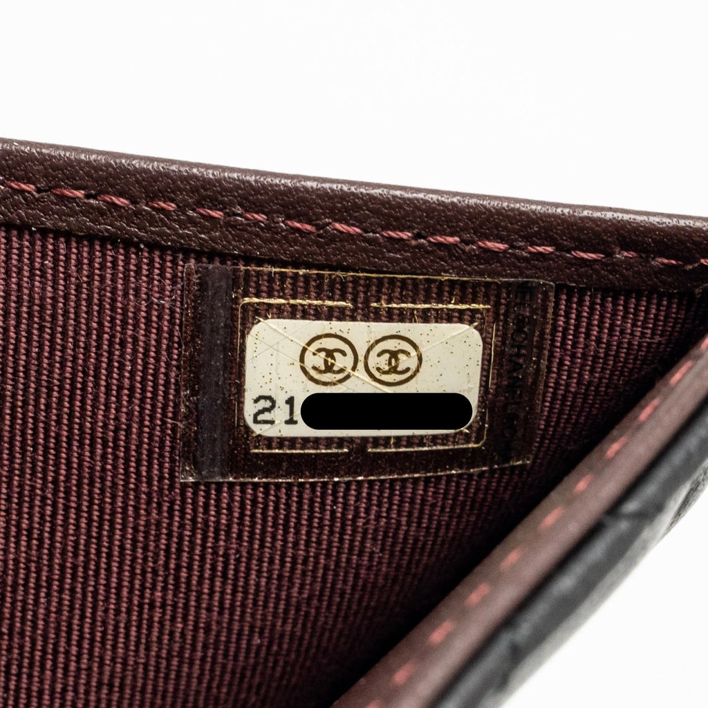 CHANEL SMALL CLASSIC FLAP WALLET LAMBSKIN BLACK SHW