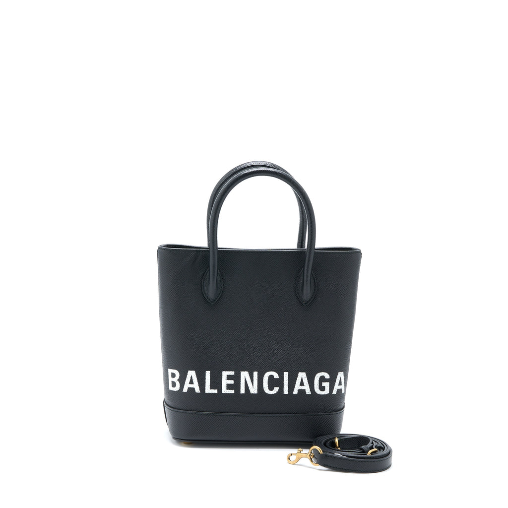 BALENCIAGA TOTE BAG CALFSKIN BLACK GHW
