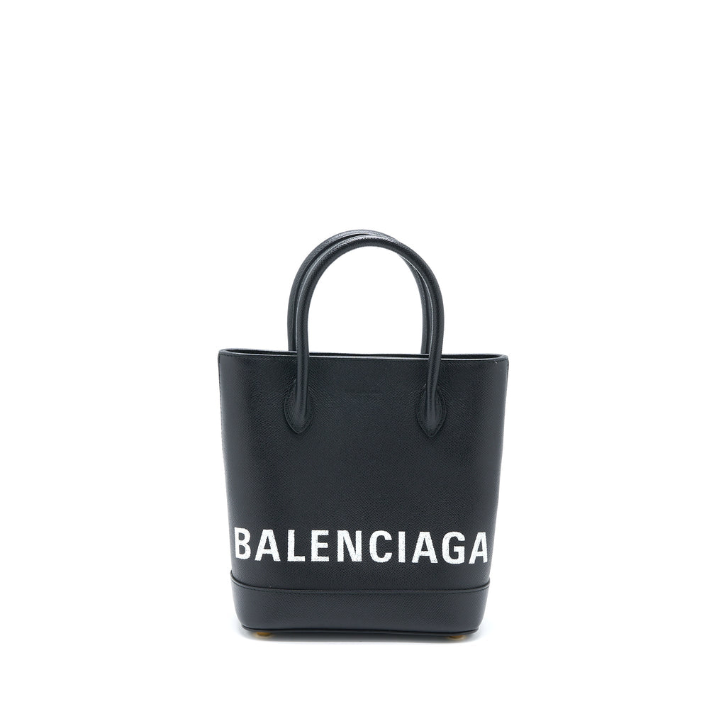 BALENCIAGA TOTE BAG CALFSKIN BLACK GHW