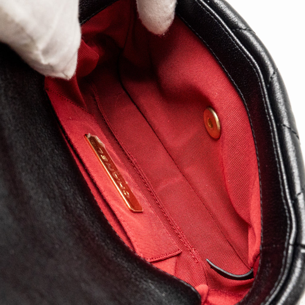 CHANEL 19 WAIST BAG GOATSKIN BLACK MULTICOLOUR HARDWARE