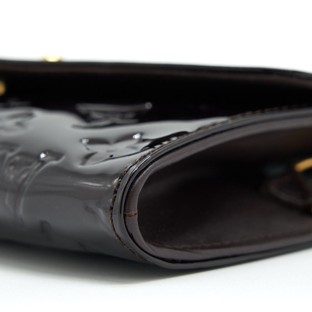 LOUIS VUITTON SUNSET BOULEVARDE SHOULDER BAG PATENT DARK RED GHW