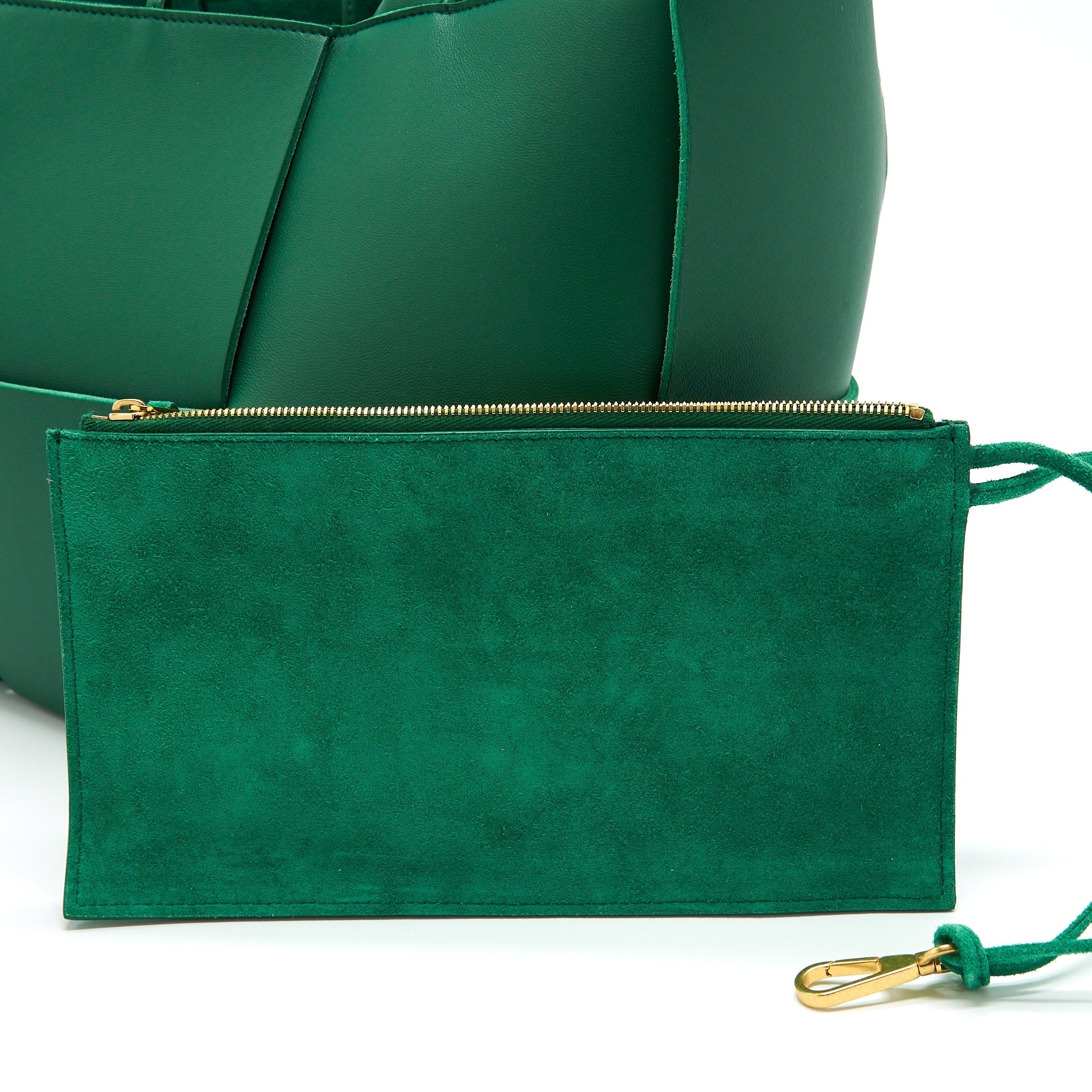 BOTTEGA VENETA ARCO TOTE BAG LAMBSKIN PARAKEET GREEN GHW