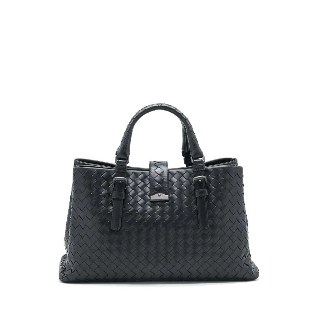 BOTTEGA VENETA INTRECCIATO ROMA BAG BLACK