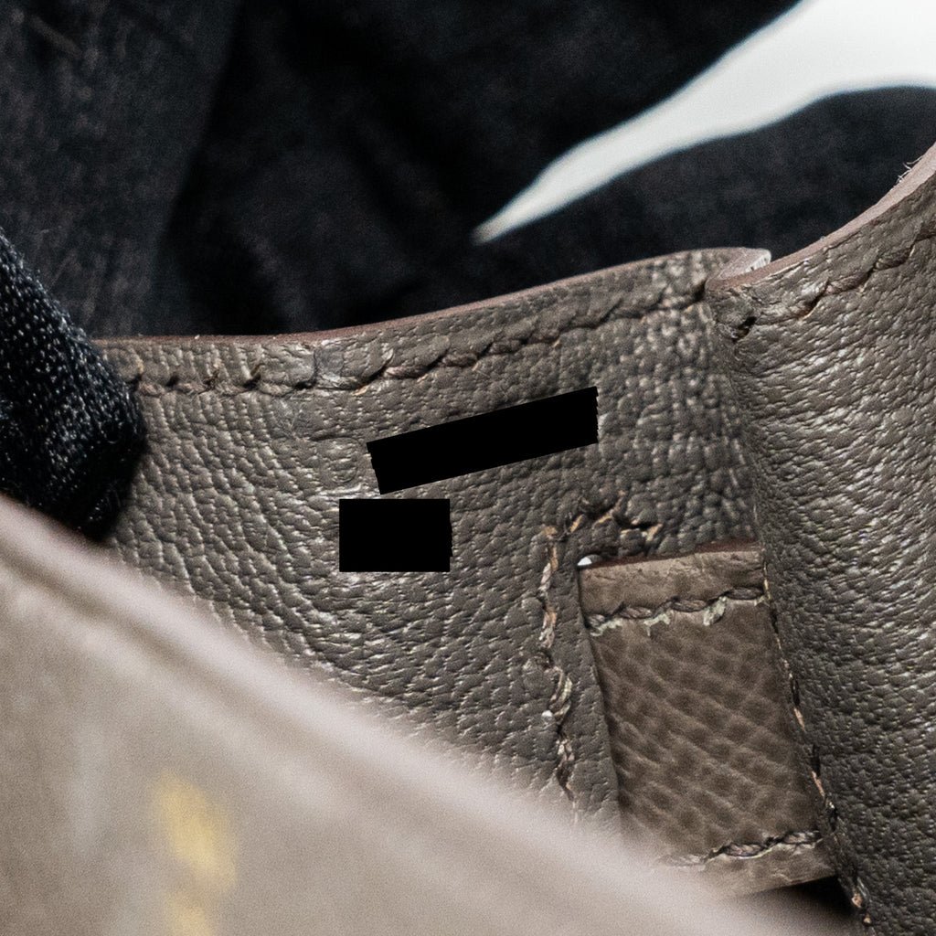 HERMES KELLY28 SELLIER EPSOM GRIS ETAIN GHW