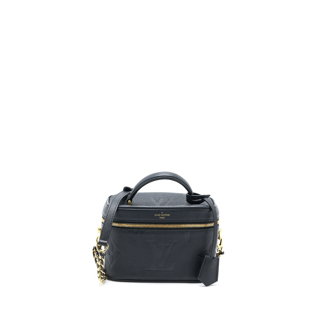 LOUIS VUITTON VANITY PM MONOGRAM EMPREINTE CALFSKIN BLACK GHW