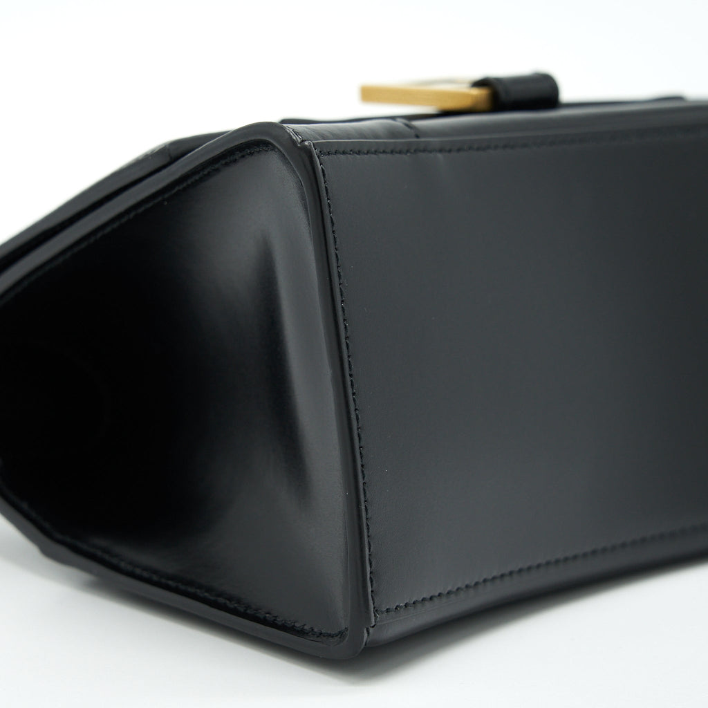 BALENCIAGA HOURGLASS S CALFSKIN BLACK GHW
