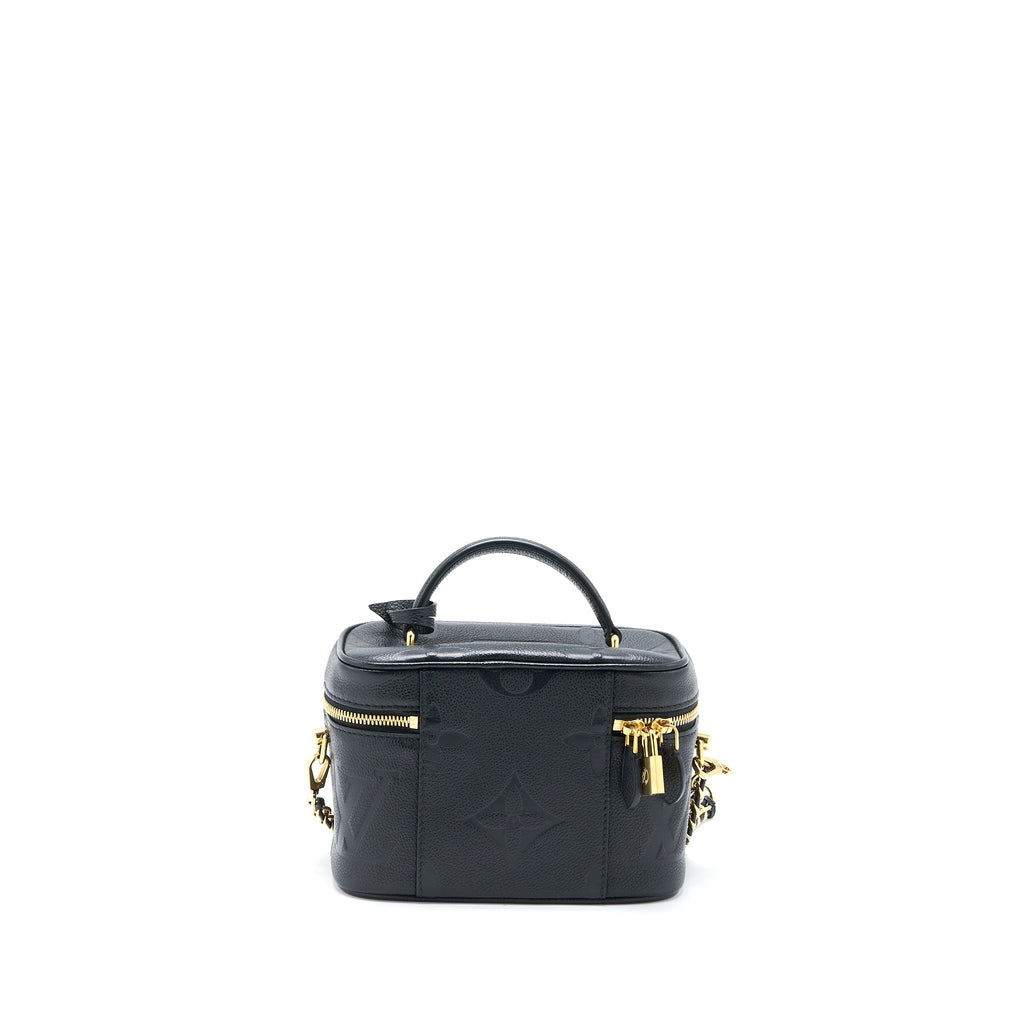LOUIS VUITTON VANITY PM MONOGRAM EMPREINTE CALFSKIN BLACK GHW