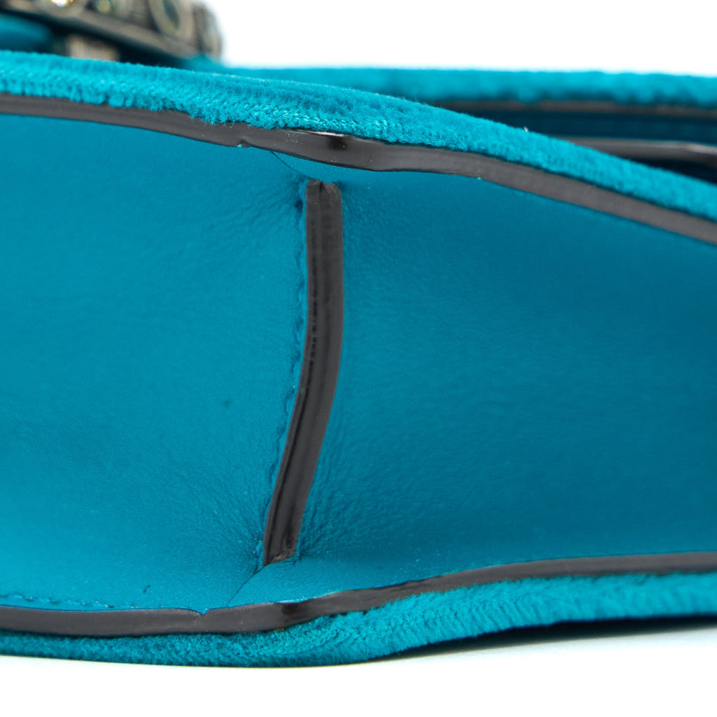 GUCCI SUPER MINI DIONYSUS BAG VELVET BLUE SHW