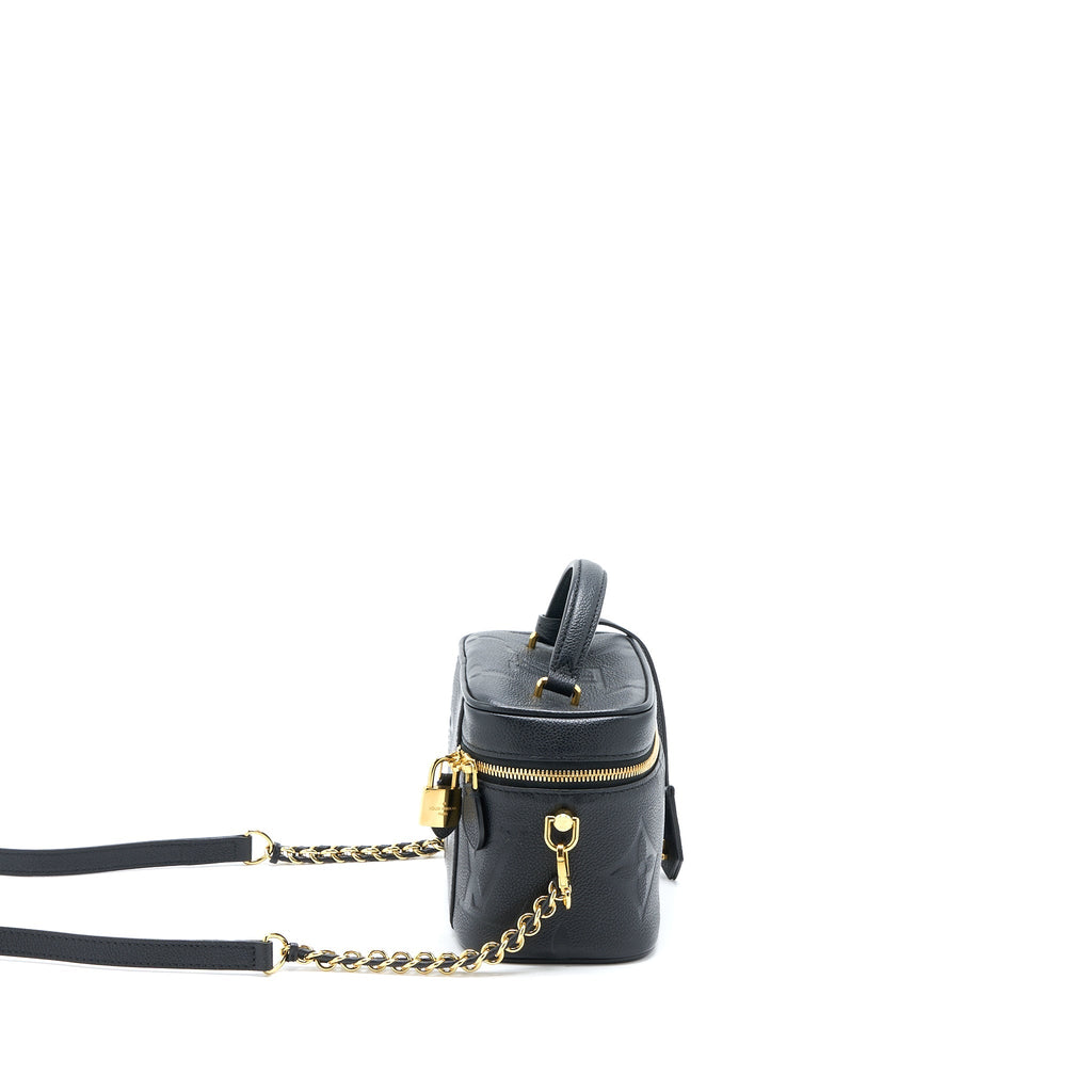 LOUIS VUITTON VANITY PM MONOGRAM EMPREINTE CALFSKIN BLACK GHW