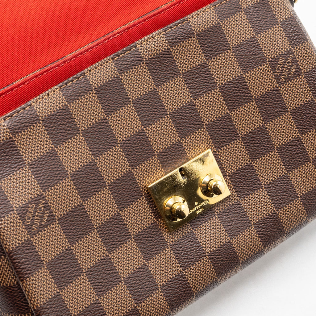 LOUIS VUITTON CROISETTE DAMIER EBENE CANVAS GHW