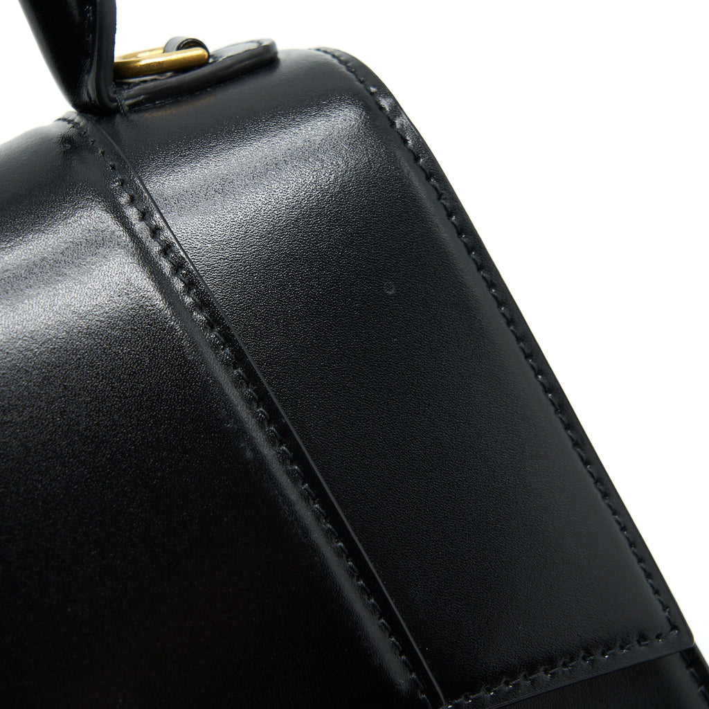 BALENCIAGA HOURGLASS S CALFSKIN BLACK GHW