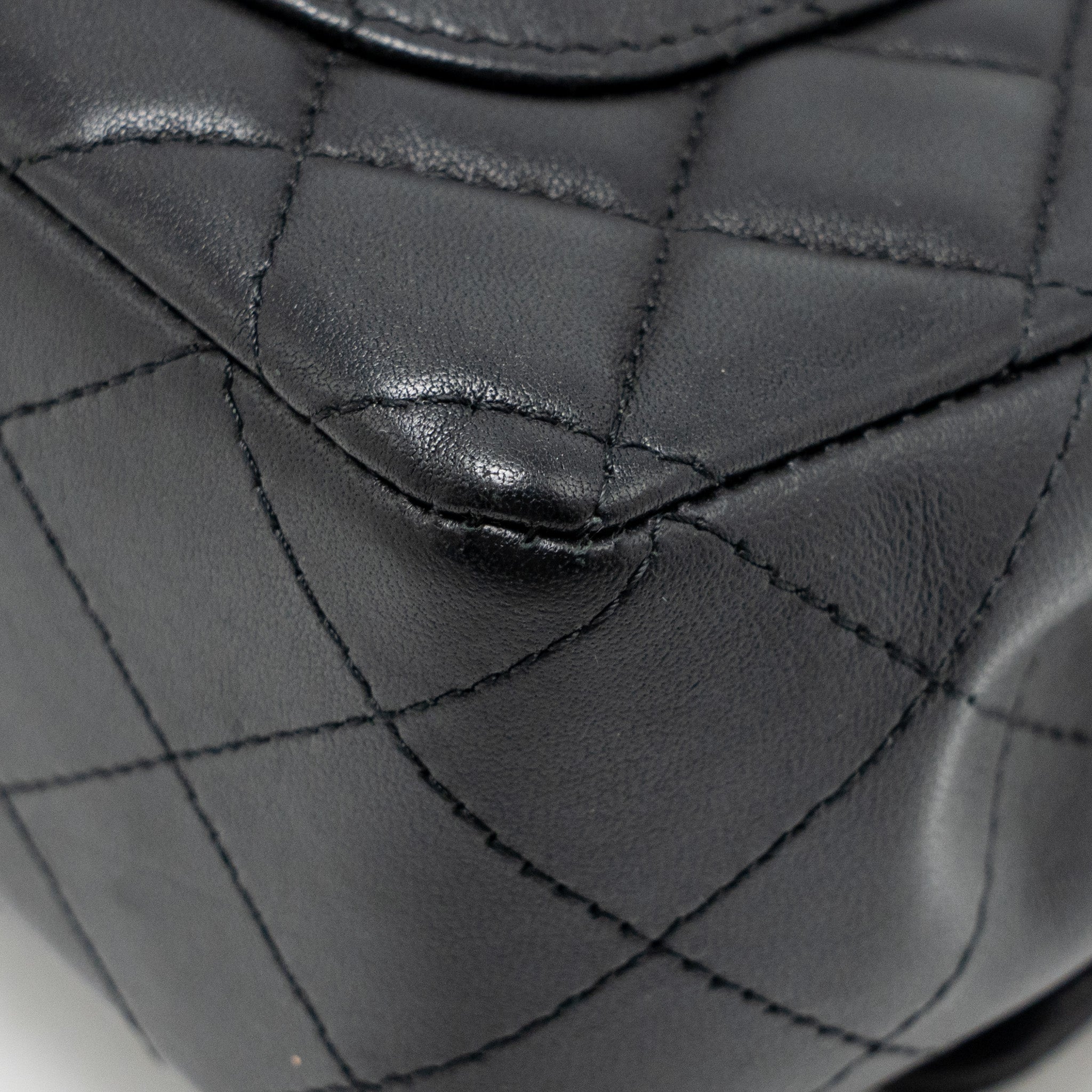 CHANEL MINI RECTANGULAR FLAP BAG LAMBSKIN BLACK SHW