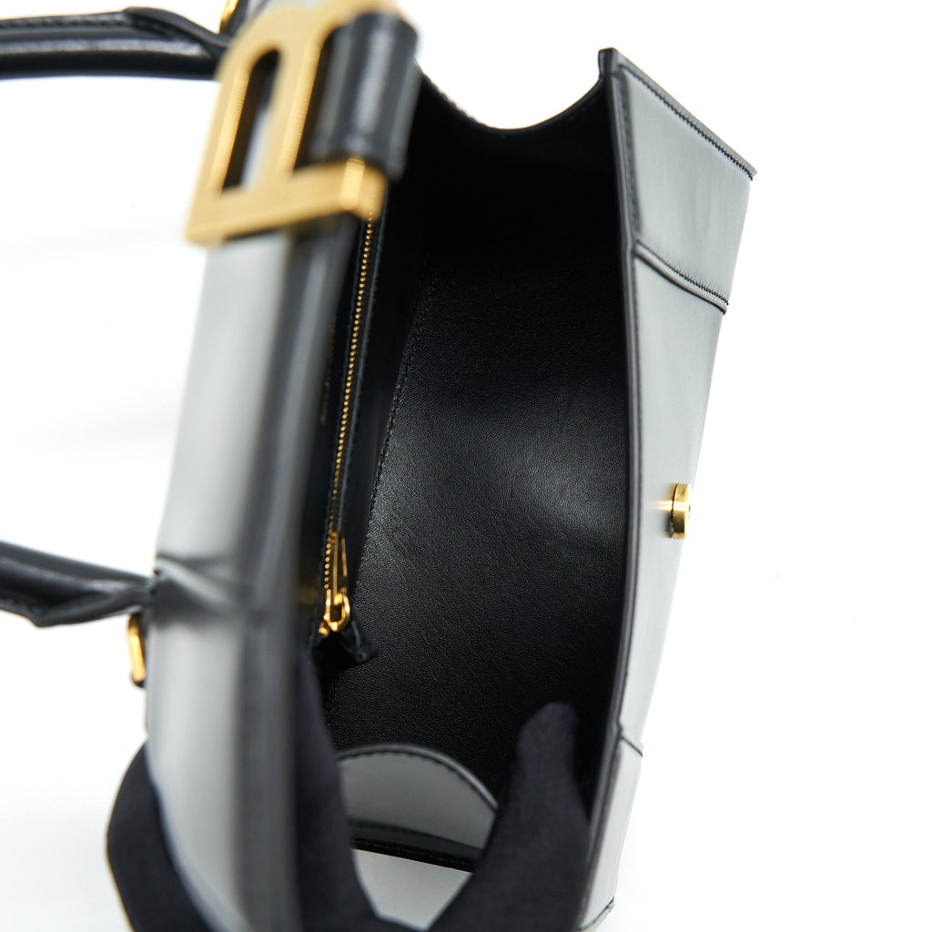 BALENCIAGA HOURGLASS S CALFSKIN BLACK GHW